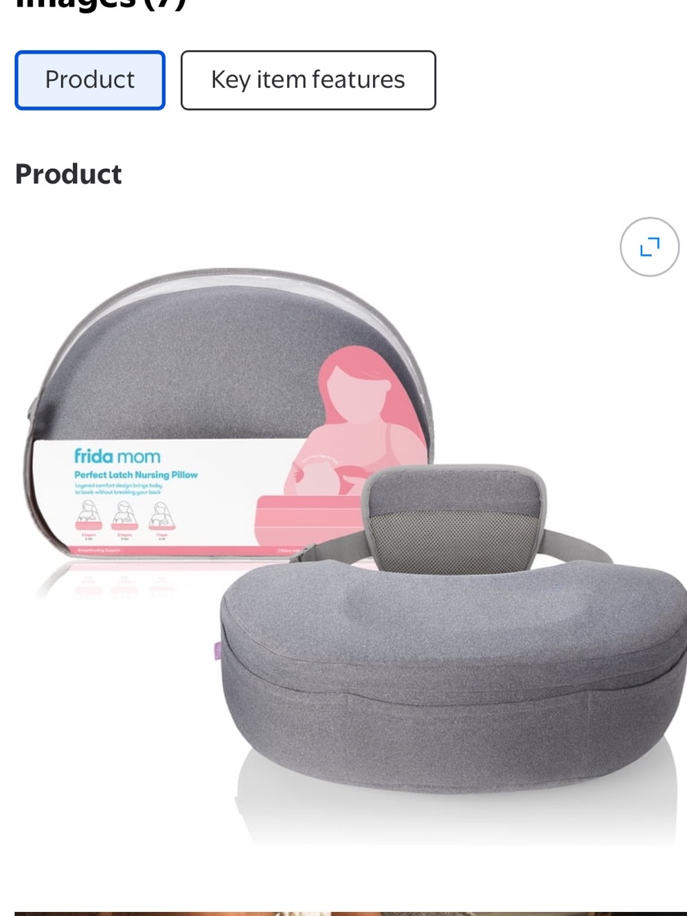 Gray Nursing Pillow for Kids Accessories